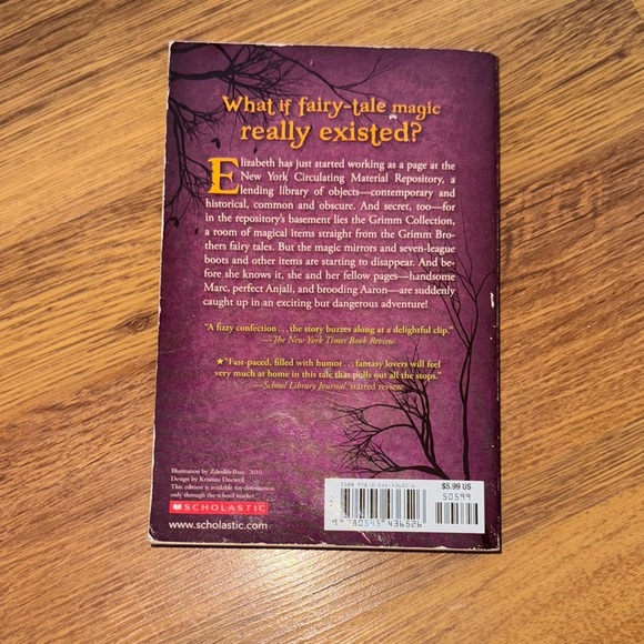 Scholastic The Grimm Legacy Book - Purple and Orange Cover - Picture 2 of 4